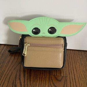Disney Star Wars Loungefly Grogu baby yoda wristlet mini bag